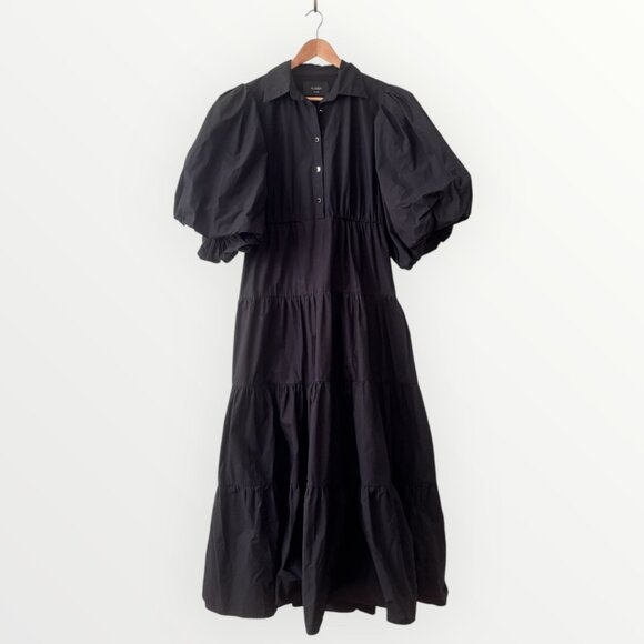 ALEEZA Paris Puff Sleeve Tiered Maxi Dress - Picture 1 of 6